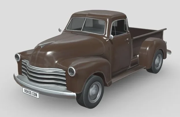 Low Poly Car Chevrolet 3100 Pickup 1951 (PBR)