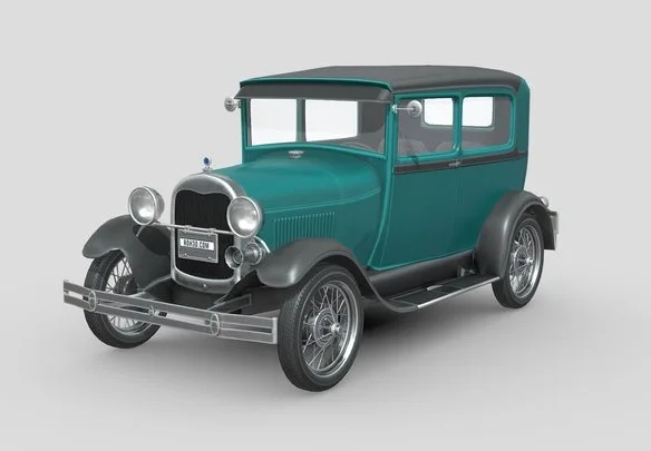 Low Poly Car Ford Model A 1928 (PBR)