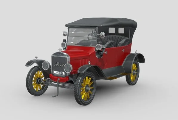 Low Poly Car Ford Model T 1924 (PBR)