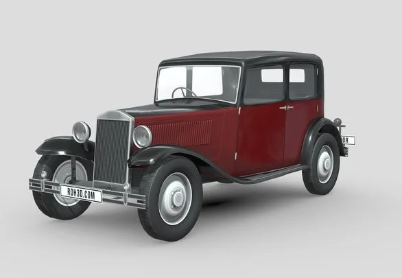 Low Poly Car Lancia Augusta 1933 (PBR)