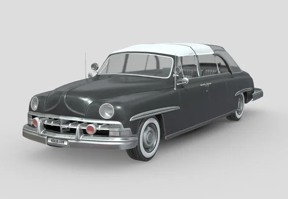 Low Poly Car Lincoln Cosmopolitan Limousine (PBR)
