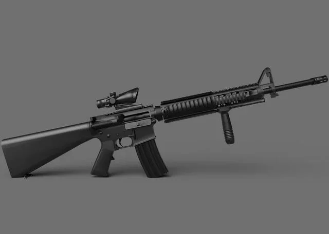 M16 Assault rifle Low-poly (PBR)