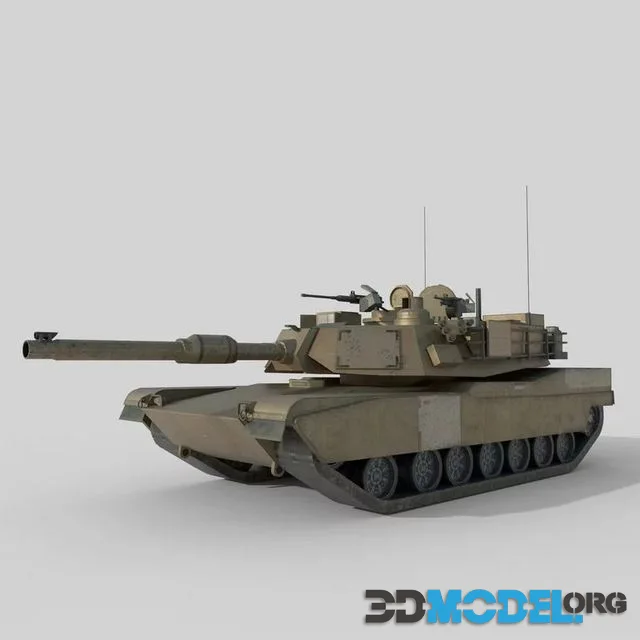 M1 Abrams Low-poly (PBR)