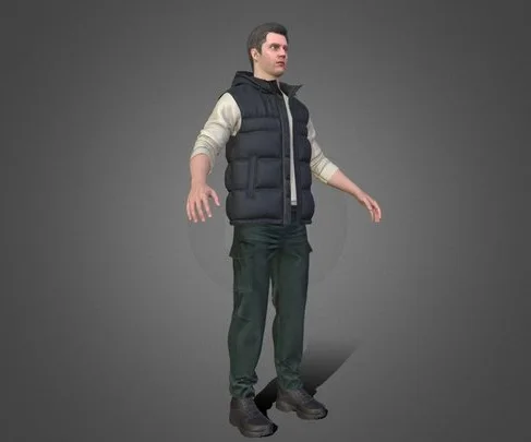 Man In Autumn Outfit 15 Rigged (PBR)
