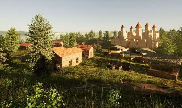 Medieval Landscape Low-poly (PBR)