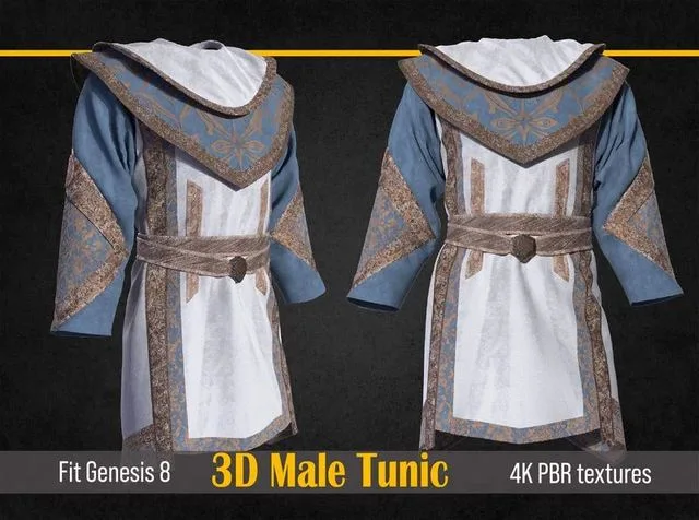 Medieval tunic male clothes (PBR)