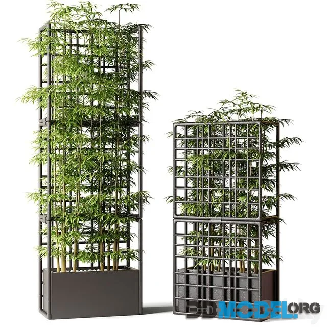 Mesh divider partition with bamboo