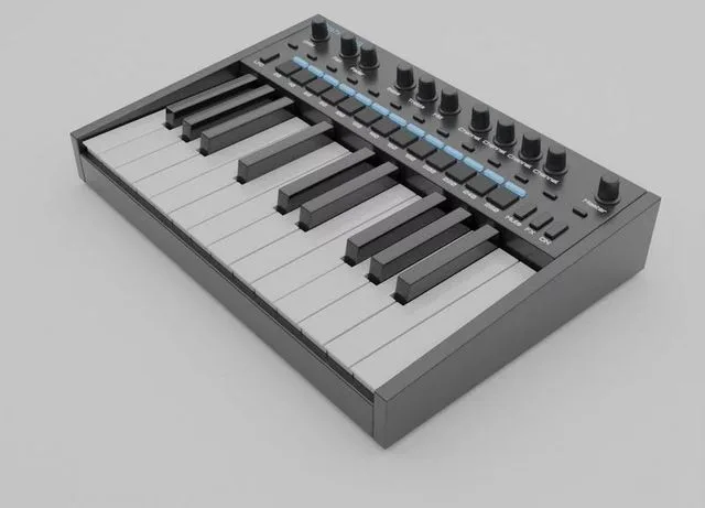 MIDI Keyboard Low-poly (PBR)