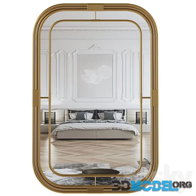 Mirror 28W X 42H Rectangle Metal Piping