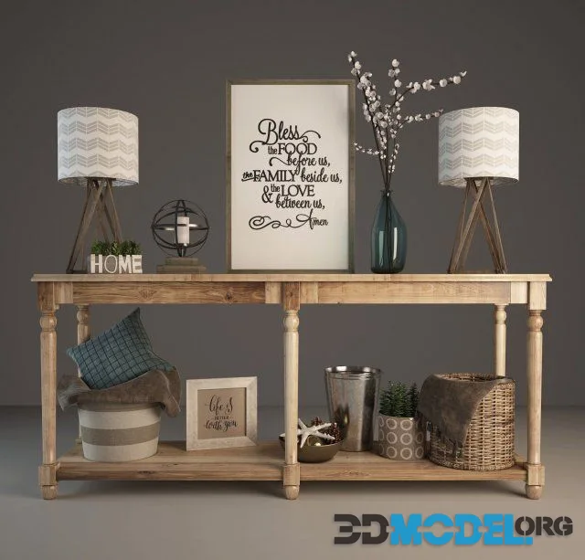 Modern decor (console and accessory)
