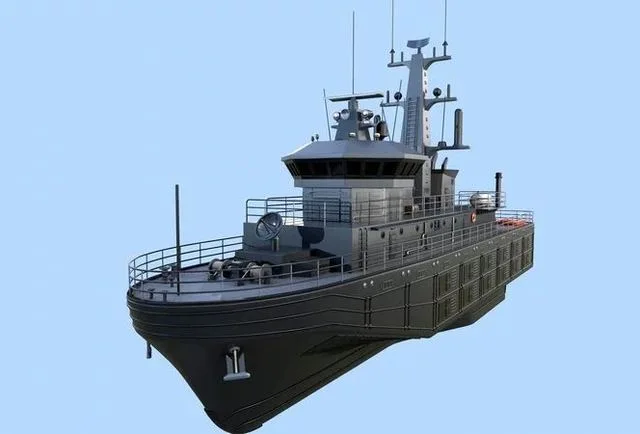 Modern Mine Countermeasure Vessel Low-poly (PBR)