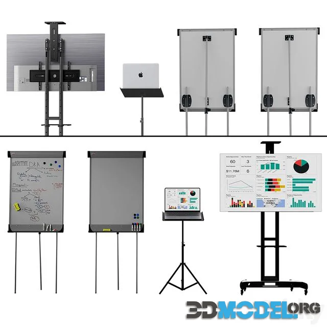 Office presentation set 1 Macbook air 2022 OLED65CXRLA LG CX 65 4K Smart OLED Marker board magnetic partition flipchart