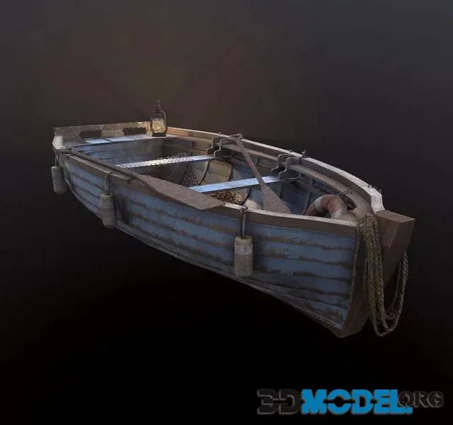 Old Fishing Boat Low-poly (PBR)