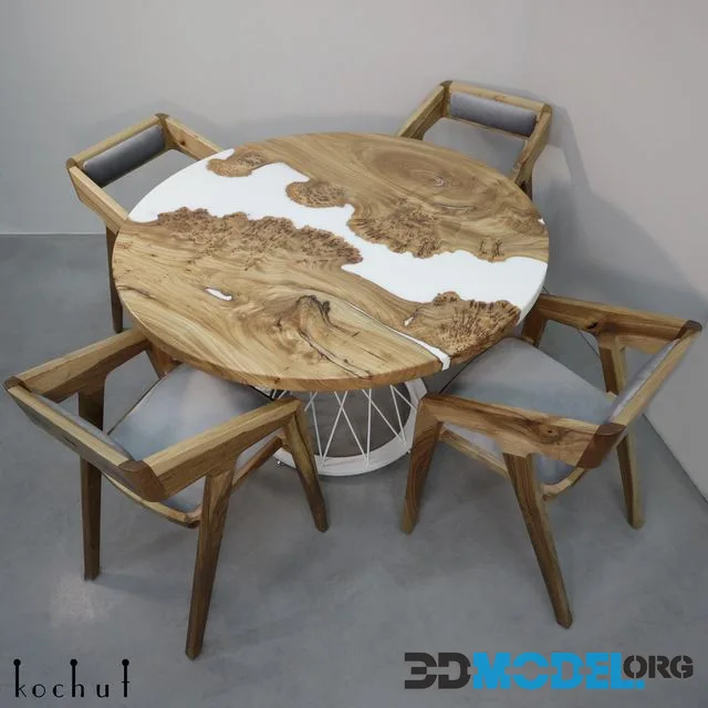 Opal – a table made of wood and epoxy resin