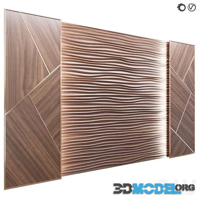 Panel Decor wooden waves
