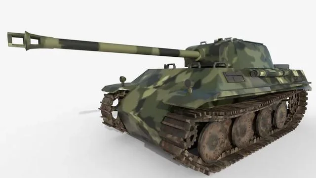 Panther tank Low-poly (PBR)