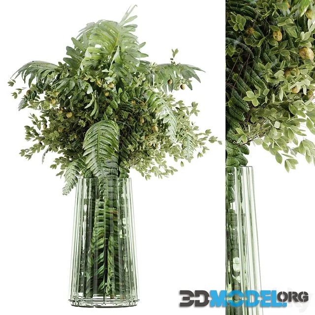 plant bouquet inserted into a glass 03