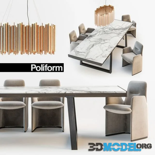 Poliform Guest chair Opera table