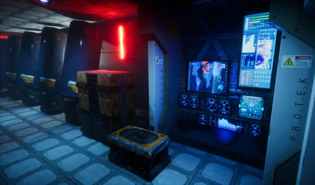 Pro-TEK Sci-Fi PBR Laboratory Interior with Hologram