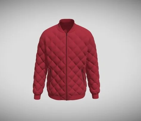 Red Neck Rib Classic Puffer Jacket (PBR)