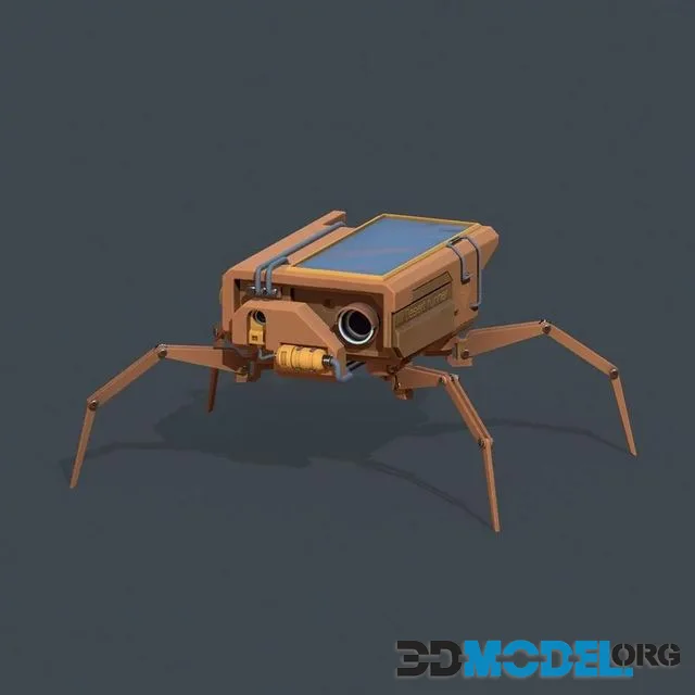 Robot-spider Desert Runner Stylized Low Poly (PBR)