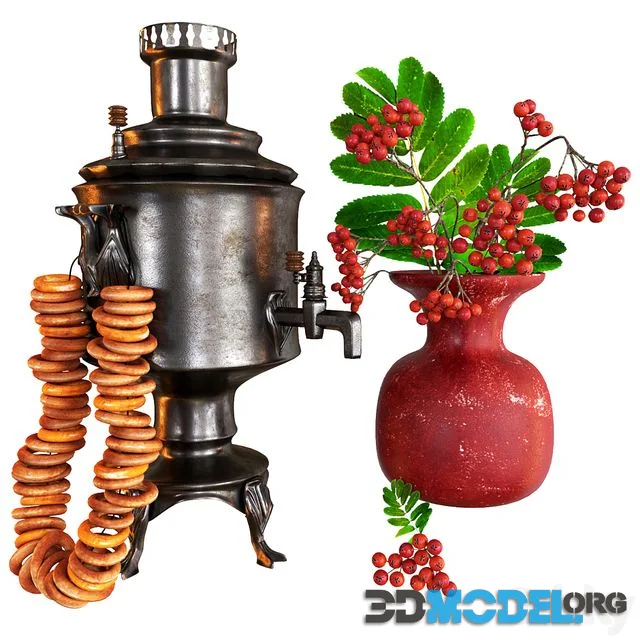 Samovar with bagels