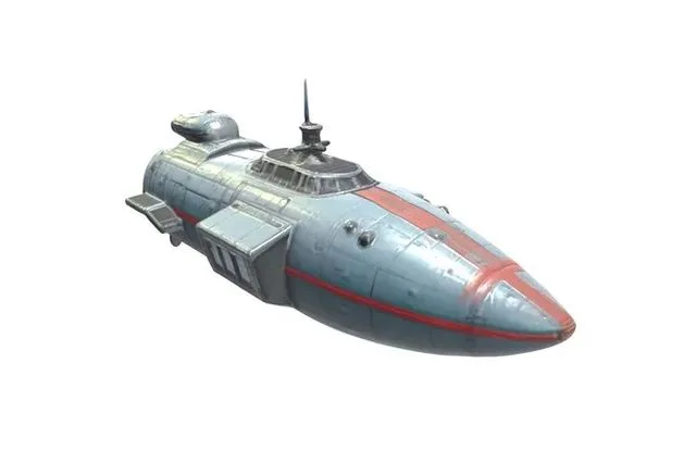Sci Fi Water ship Watercrafts Low-poly (PBR)