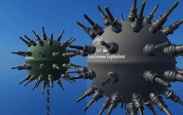 Sea Mines Cyraxz Technology Anti Invasion Extreme Explosive Low-poly (PBR)
