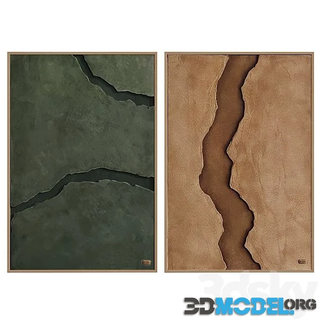Set of Art Paintings From the Terra