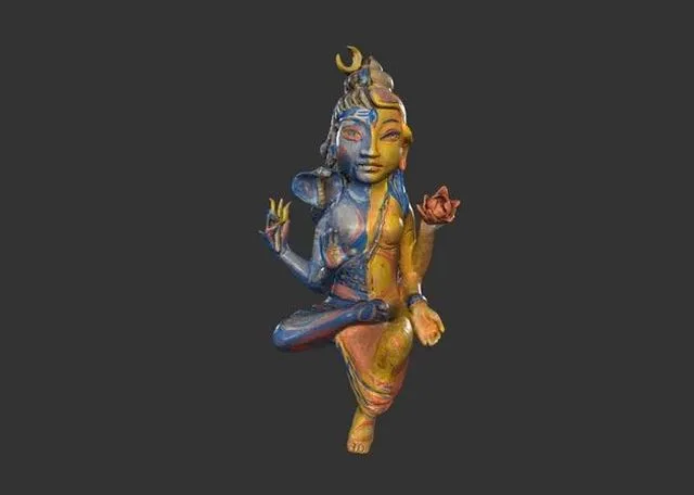 ShivaShakti statue Low-poly (PBR)