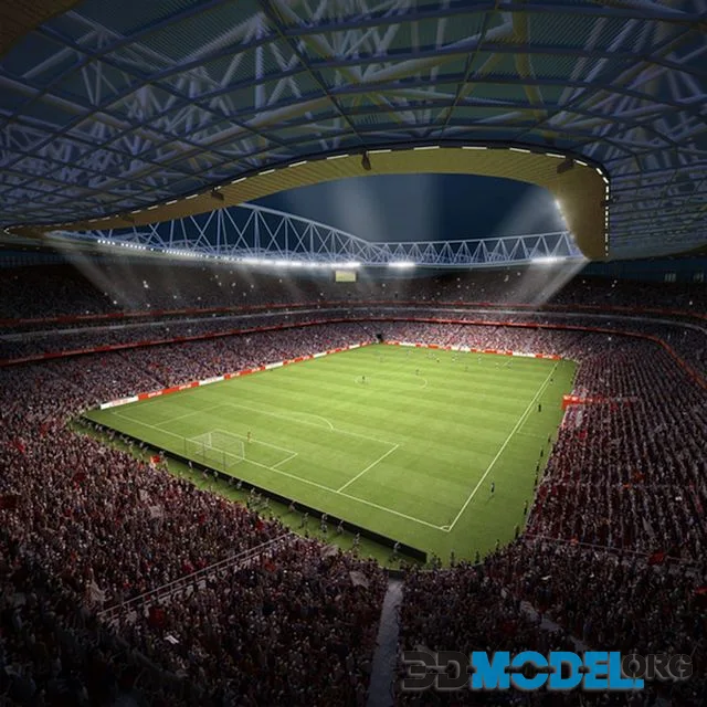 Soccer Stadium with Animated Fans