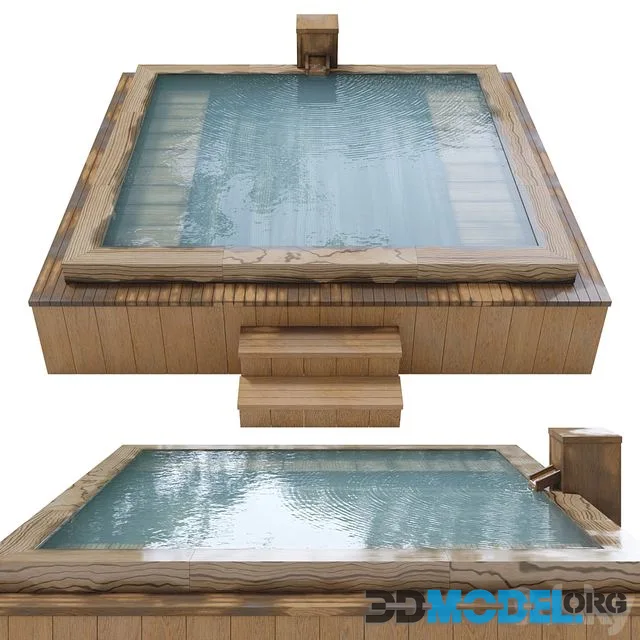 Square wooden font