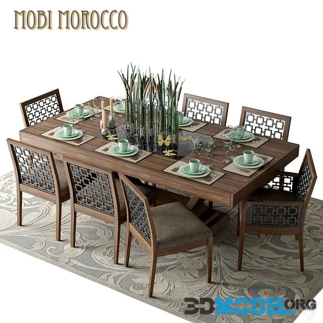Table with chairs Mobi Dining rooms Morokko