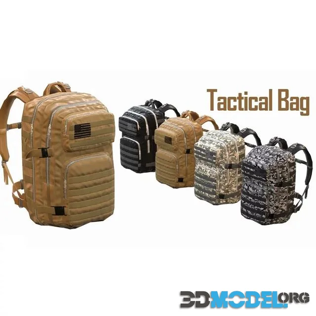 Tactical Bag Military Backpack Low-poly (PBR)