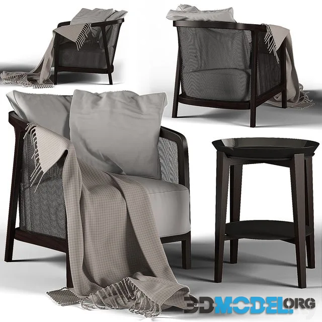 Tosca armchair and Cabare table Flexform