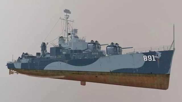 USS Willis A Lee Low-poly (PBR)
