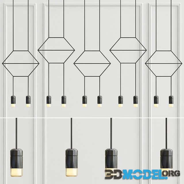 Vibia Wireflow Lineal Pendant Light 0331