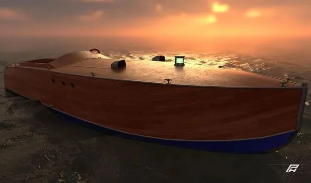 Vintage Boat – Nelson Zimmer Palm Beach 22 – Rigged and Animated Low-poly (PBR)