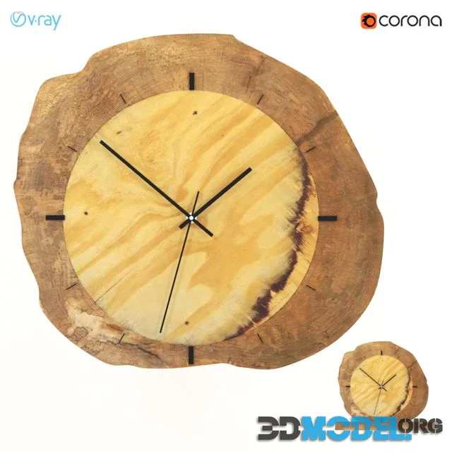 Wall and desk clocks from slab