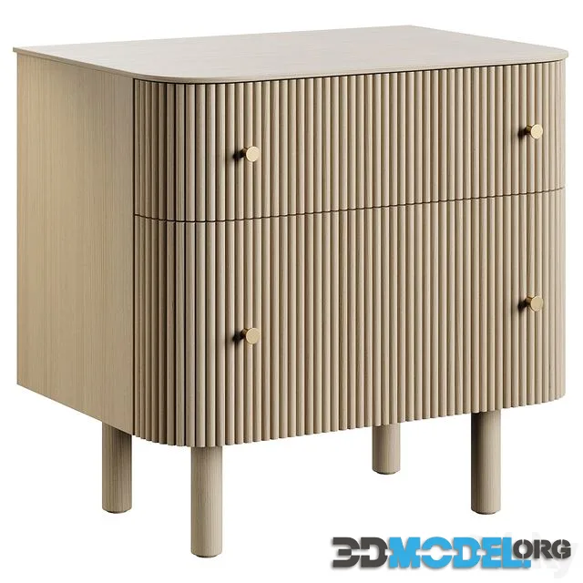 WeatElm Ellington Bedside Table