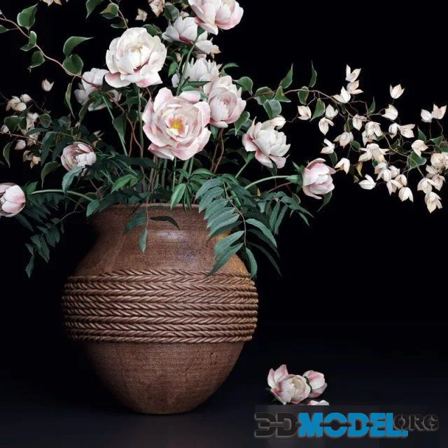 White bouquet decorative set