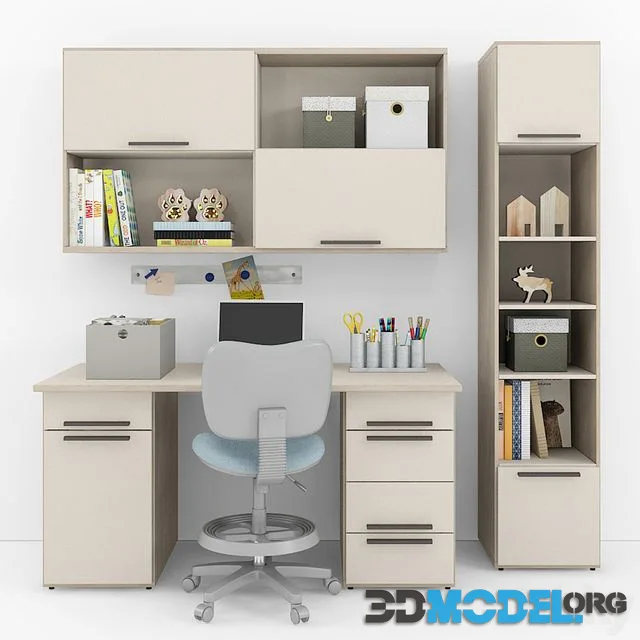 Writing desk and decor for a child 8