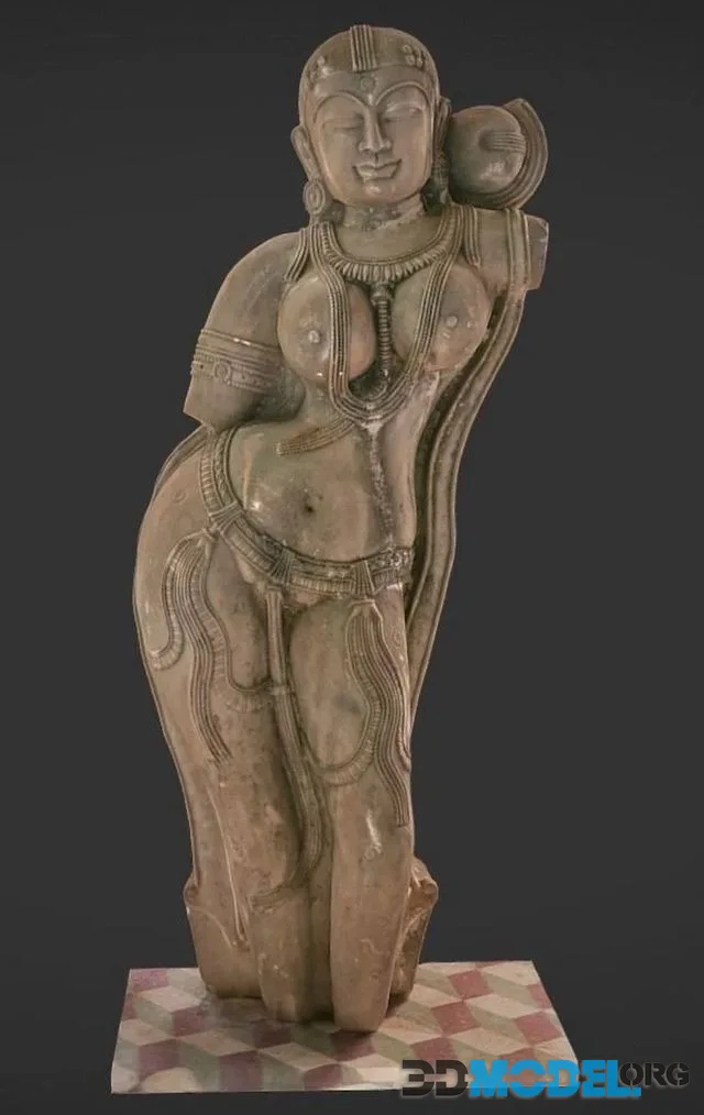 Yakshini Sculpture Low-poly (PBR)