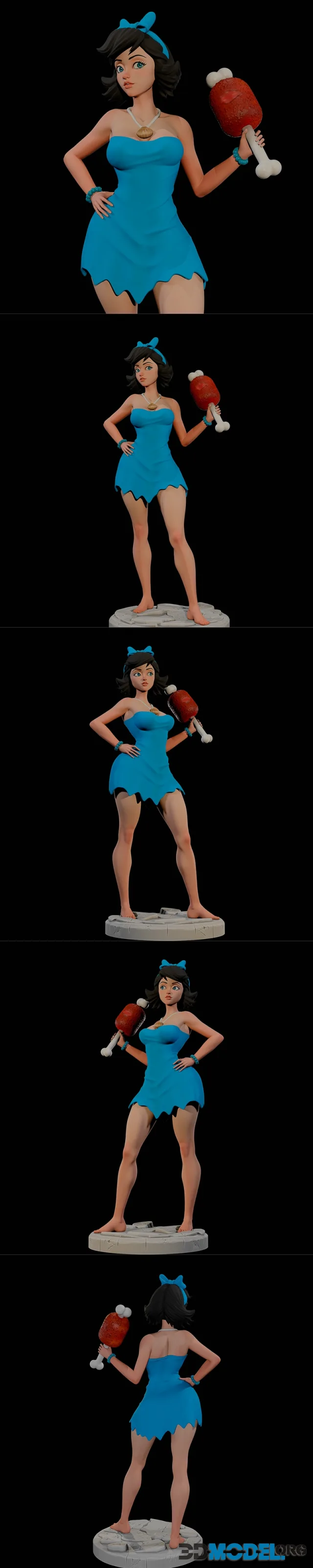 3DMomoji - The Flintstones - Betty Rubble – Printable