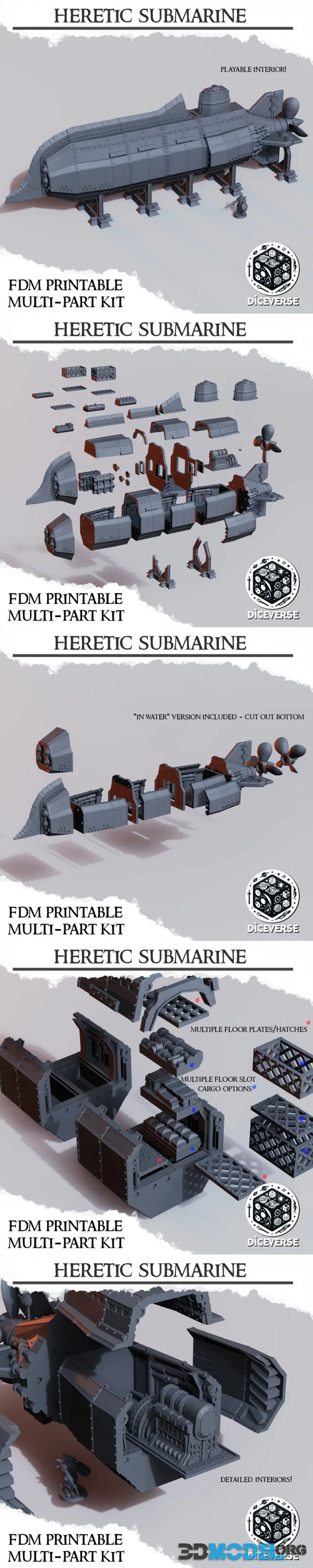 Heretic Submarine – Printable