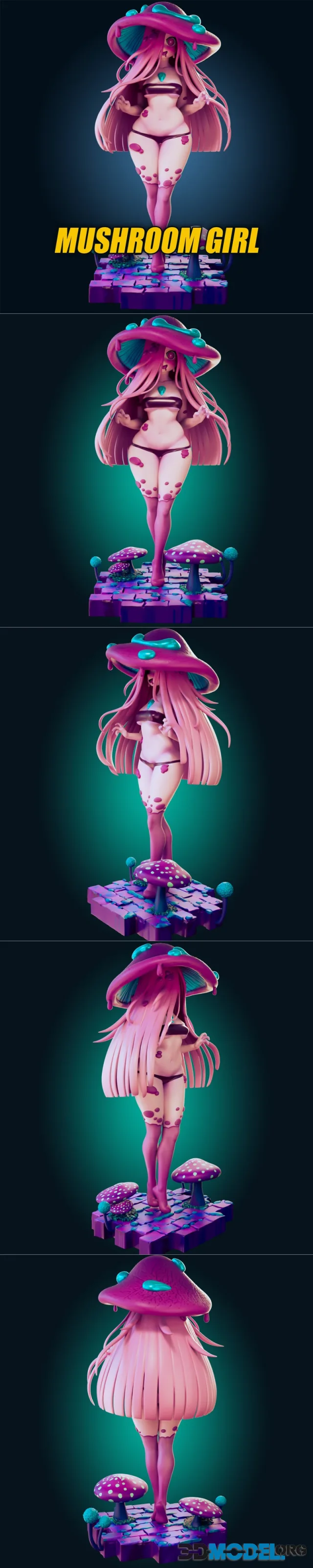 Officer Rhu - Mushroom Girl – Printable