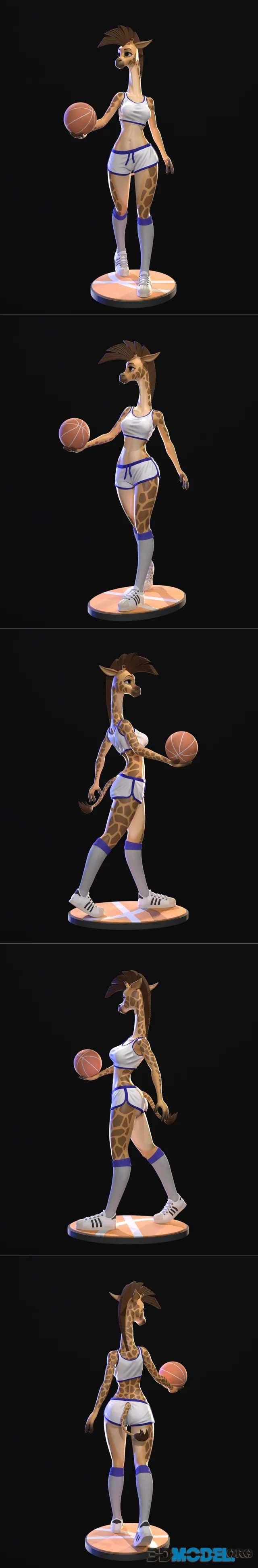 Giraffe basketball girl – Printable