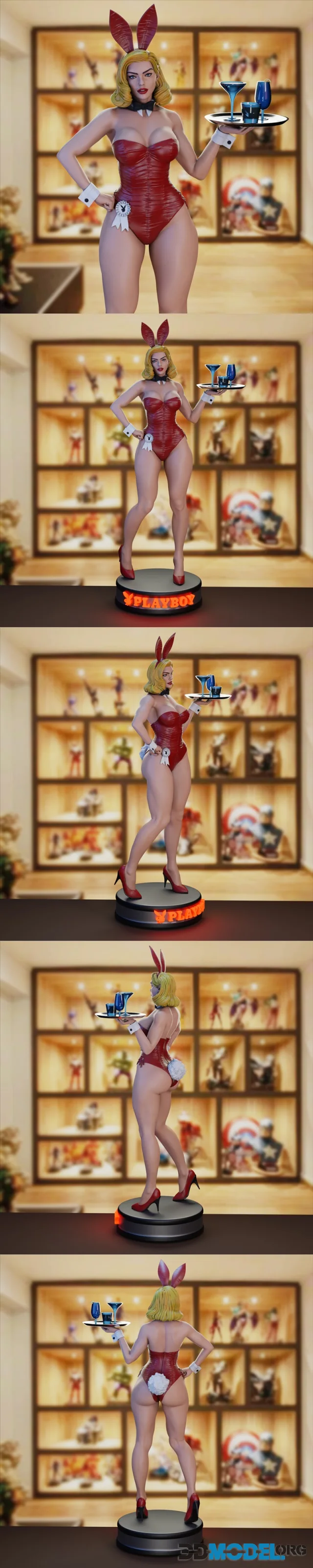 BrunoArt3D - Classic Playboy Bunny Waitress – Printable