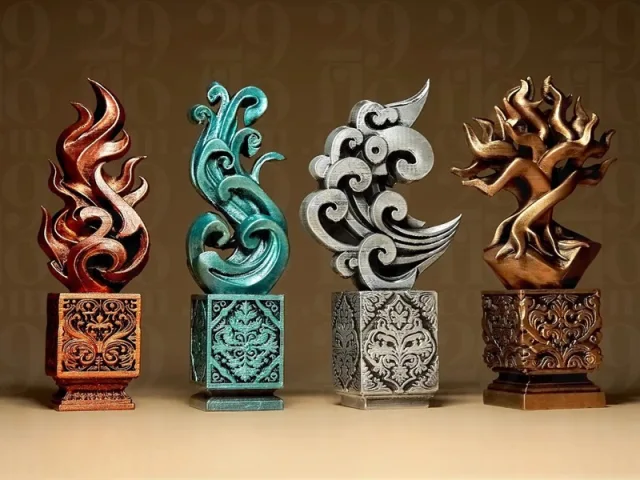 Elementals Statues – Printable