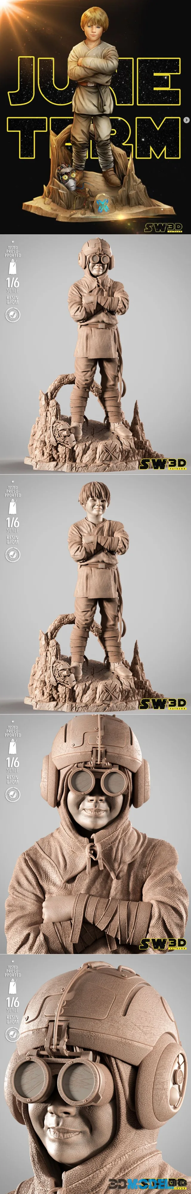 SW3D - Anakin Kid Sculpture – Printable